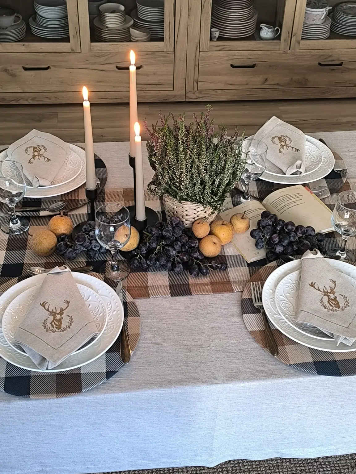 Mesa Tartan Azul eAlce da coleção de Outono